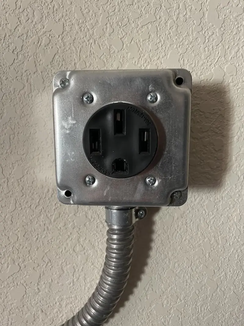 NEMA 14-50 outlet installed for Electrical Panel Upgrade in Del Monte Forest
